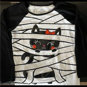 Toddler Halloween shirt size 3T-4T cat mummy LONG SLEEVE